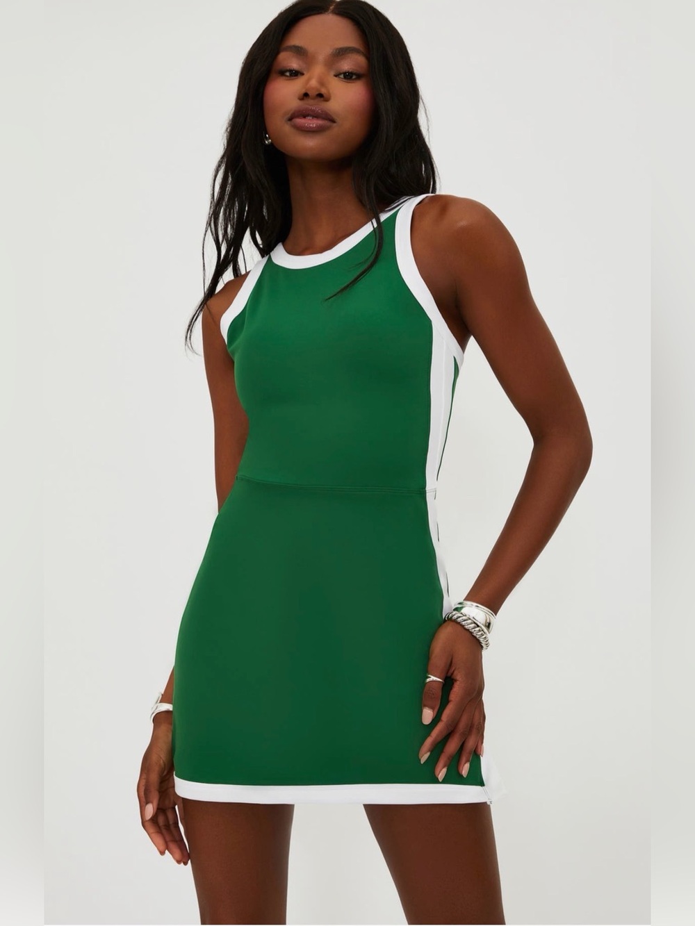 Beach Riot Sport Green White Tennis Mini Skort Dress Size M NWOT